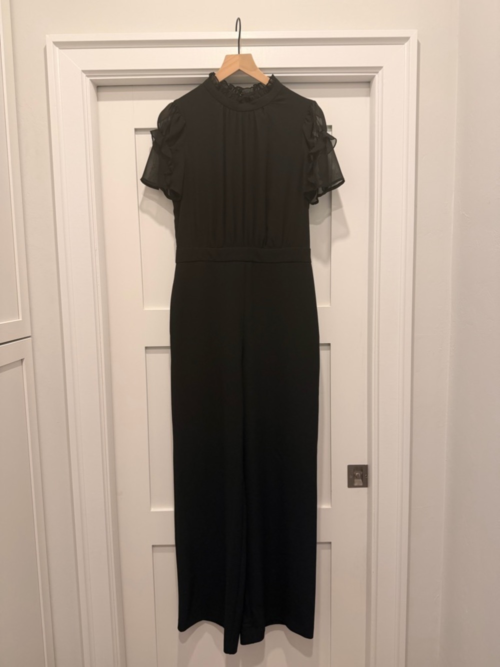 Vince Camuto Black Jumpsuit with Ruffle Details